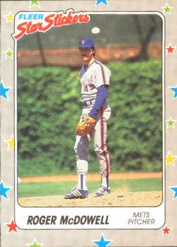 1988 Fleer Sticker Baseball Cards        105     Roger McDowell
